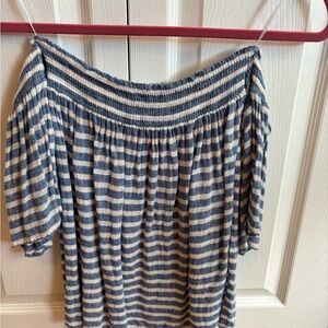 Striped Off-Shoulder Women's Top